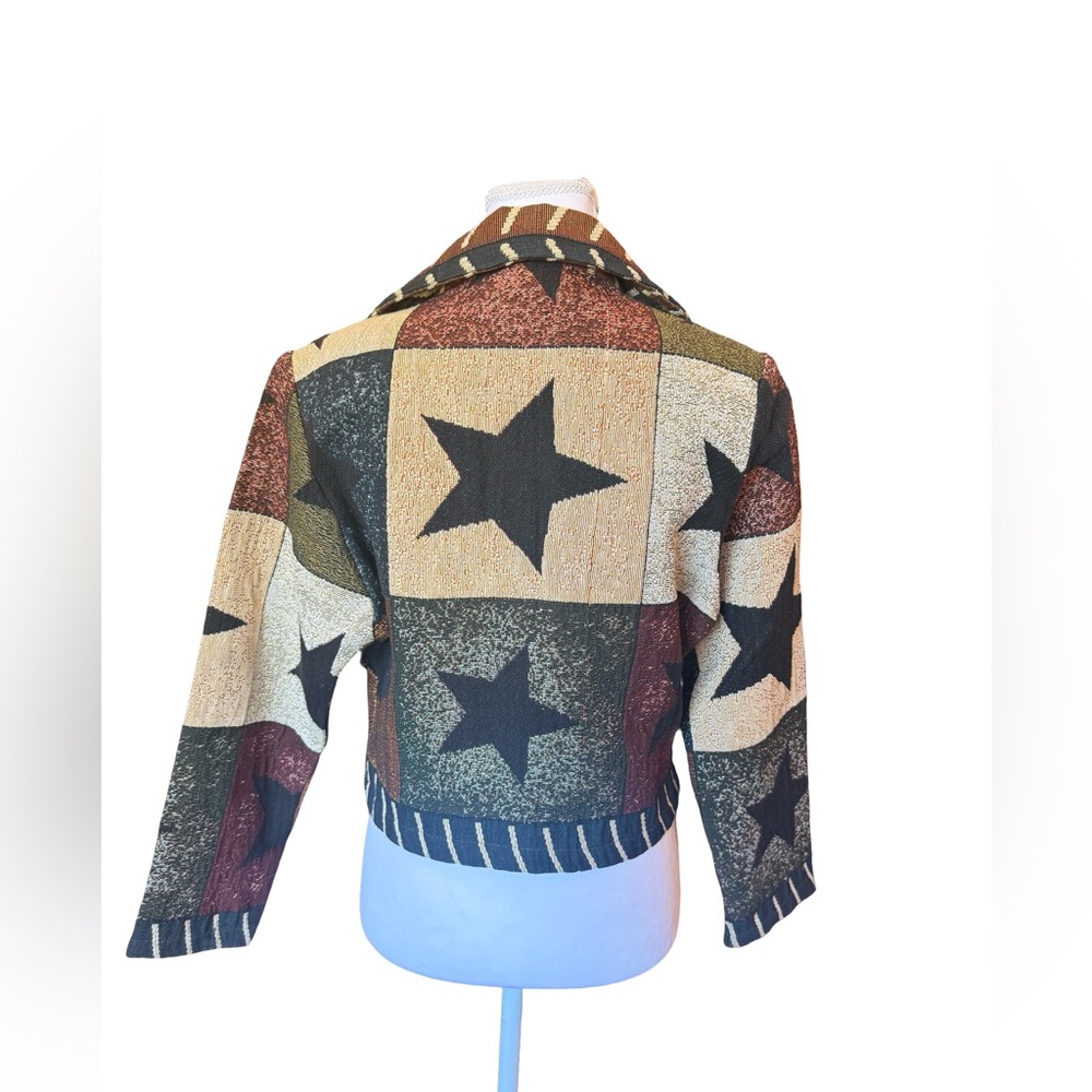 Vintage Star Patchwork Jacket Women’s Small Cropp… - image 6